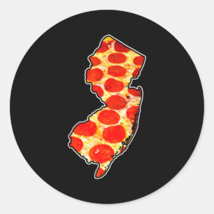 New Jersey Pepperoni Zza Classic Round Sticker