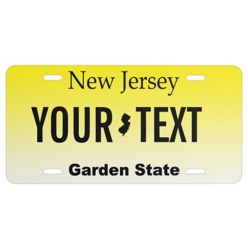 New Jersey Personalized Vanity License Plate