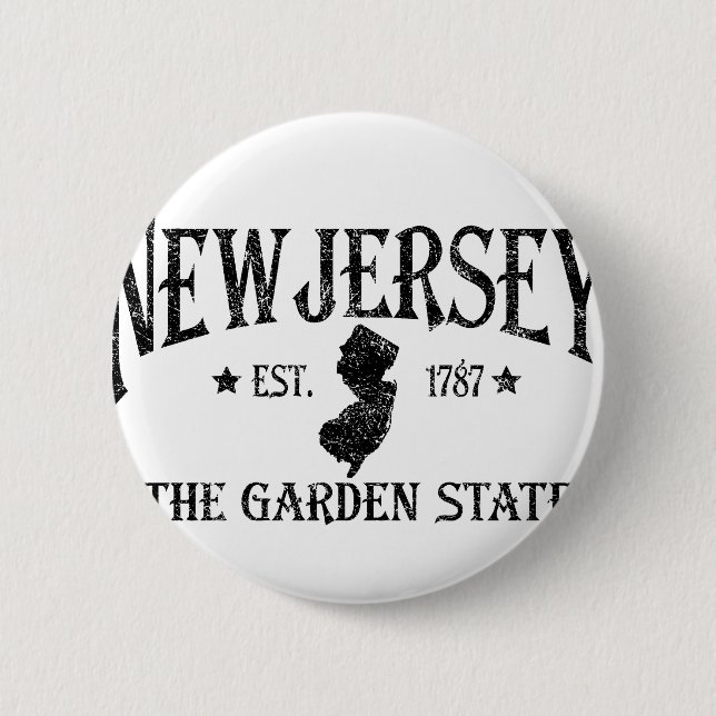 New Jersey Pinback Button (Front)