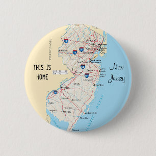 New Jersey Pinback Button
