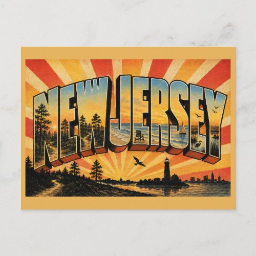 New Jersey Pine Barrens Coastline Wetlands Art Postcard