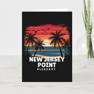 New Jersey Point Pleasant Surfboarder Palm Tree So Card