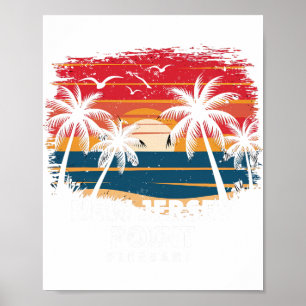 New Jersey Point Pleasant Surfboarder Palm Tree So Poster