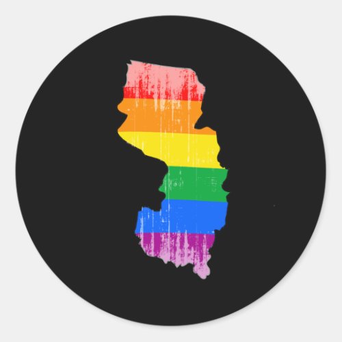 NEW JERSEY PRIDE _ DISTRESSED _png Classic Round Sticker