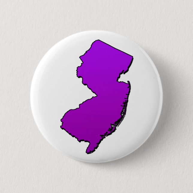 New Jersey Purple Outline Button (Front)