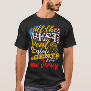 New Jersey Real Estate Agents American Flag Jersey T-Shirt