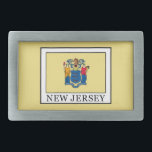 New Jersey Rectangular Belt Buckle<br><div class="desc">New Jersey</div>