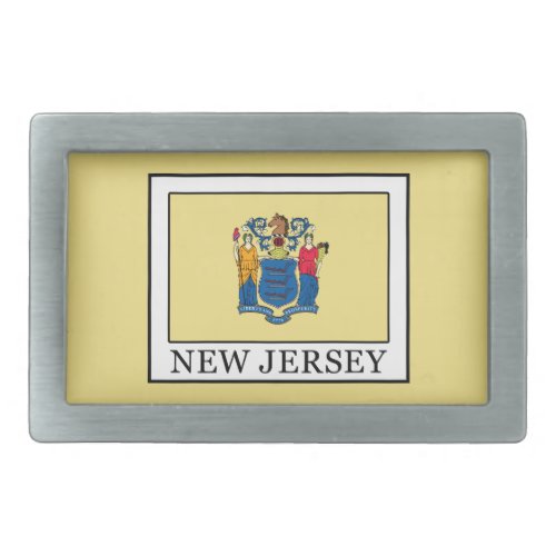 New Jersey Rectangular Belt Buckle