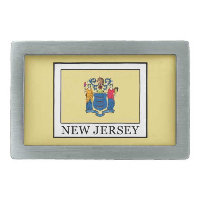 New Jersey Rectangular Belt Buckle (Front)