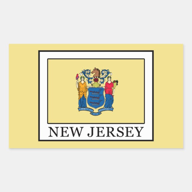 New Jersey Rectangular Sticker (Front)