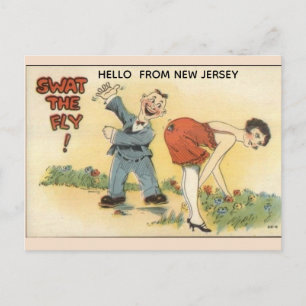 NEW JERSEY RETRO FUNNY POSTCARD