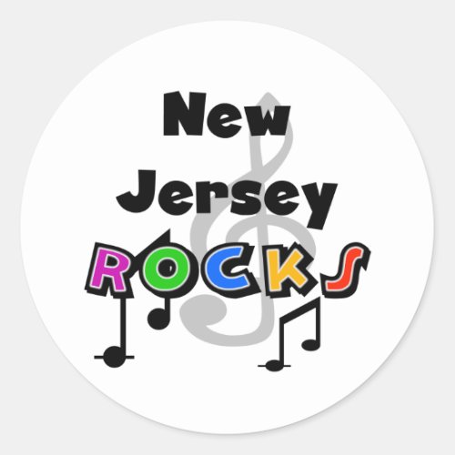 New Jersey Rocks Classic Round Sticker