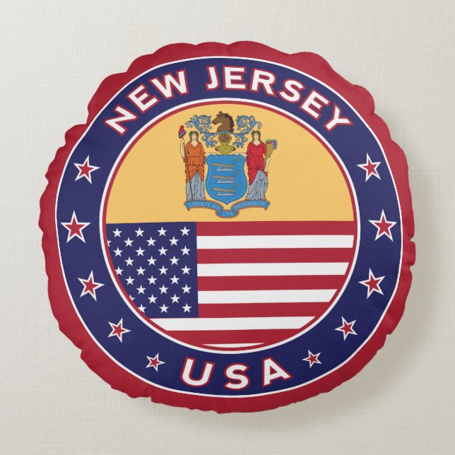 New Jersey Round Pillow (Front)
