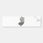 New Jersey Sandy State Outline Bumper Sticker