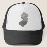 New Jersey Sandy State Outline Trucker Hat