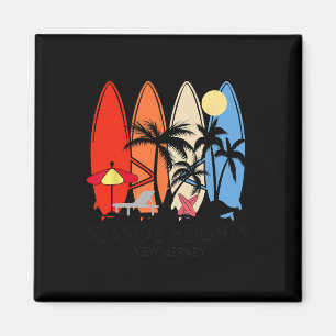 New Jersey Seaside Heights Retro Surfboard Vintage Magnet