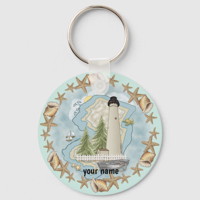 New Jersey Shells Lighthouse  Keychain (Front)