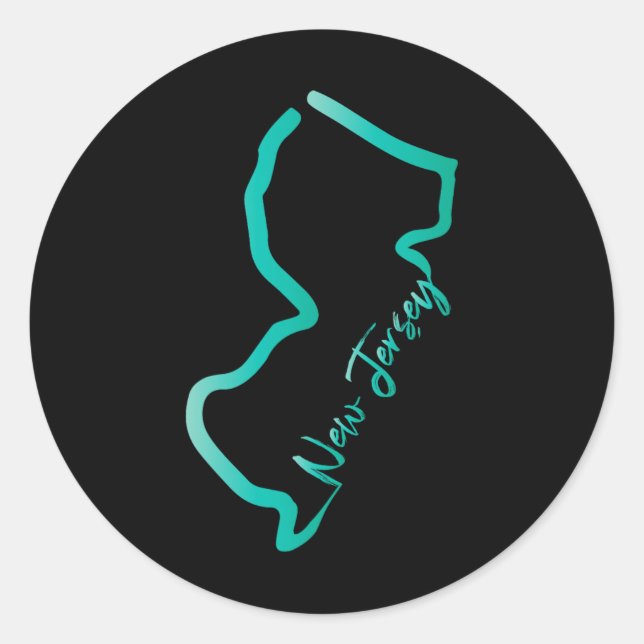 New Jersey Shirt Jersey Graphic Tees For Women. Me Classic Round Sticker (Front)