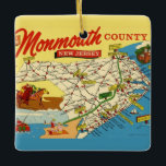New Jersey Shore Postcard Ceramic Ornament<br><div class="desc">A vintage postcard image of Monmouth County New Jersey repurposed!</div>