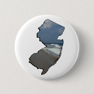 New Jersey Shore State Outline Pinback Button
