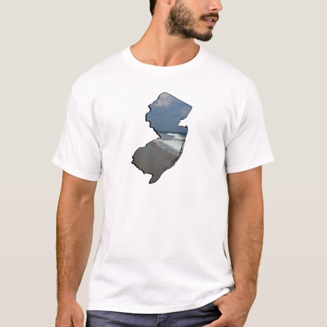 New Jersey Shore State Outline T-Shirt (Front)