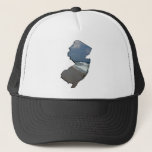 New Jersey Shore State Outline Trucker Hat