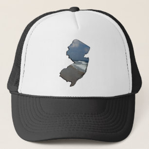 New Jersey Shore State Outline Trucker Hat