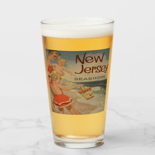 new jersey shore vintage tourist vacation glass