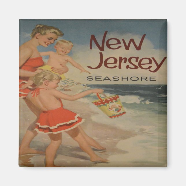 new jersey shore vintage tourist vacation  magnet (Front)
