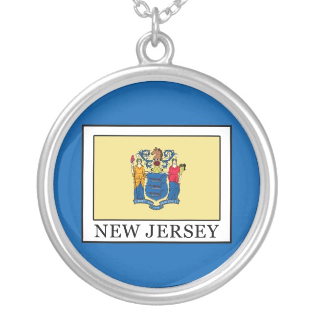 New Jersey Silver Plated Necklace (Front)