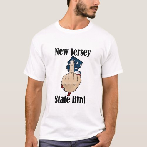 New Jersey state bird t_shirt middle finger