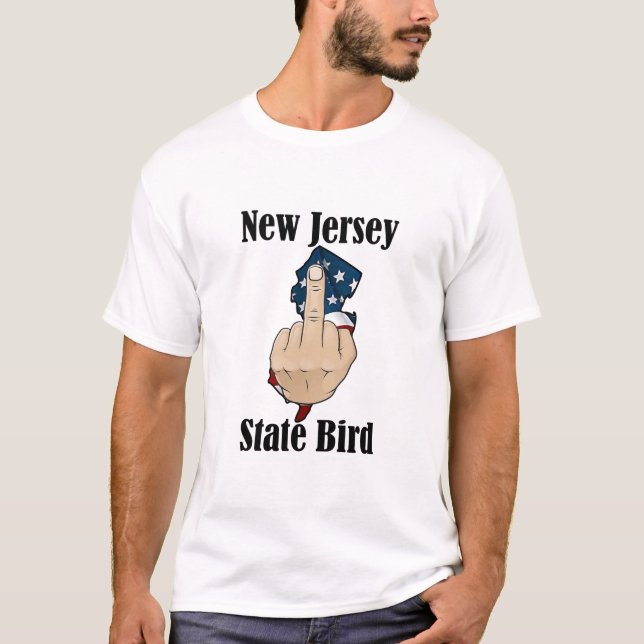 New Jersey state bird t-shirt middle finger (Front)