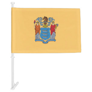 New Jersey State Car Flag