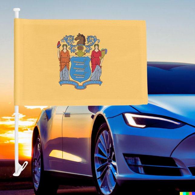 New Jersey State Car Flag (New Jersey State Car Flag)