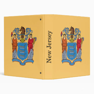 New Jersey State Flag 3 Ring Binder