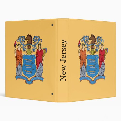 New Jersey State Flag 3 Ring Binder