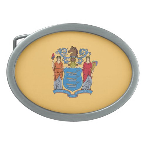 New Jersey State Flag Belt Buckle