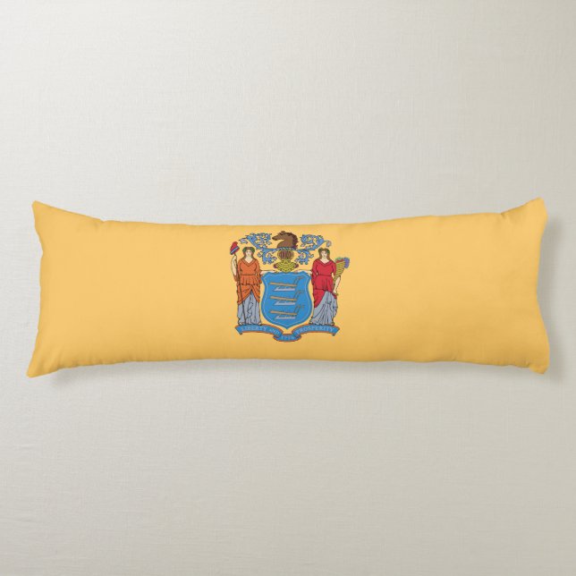 New Jersey State Flag Body Pillow (Front)