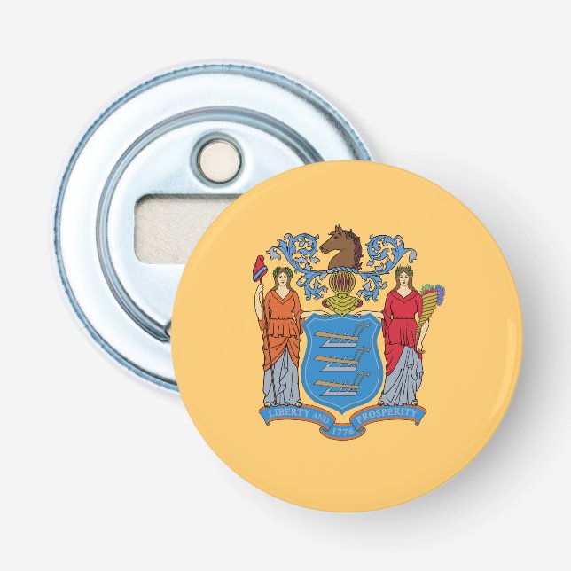 New Jersey State Flag Bottle Opener (Front)
