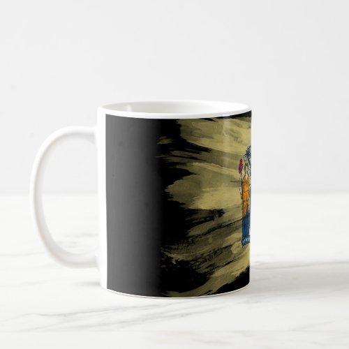 New Jersey state flag brush stroke Coffee Mug