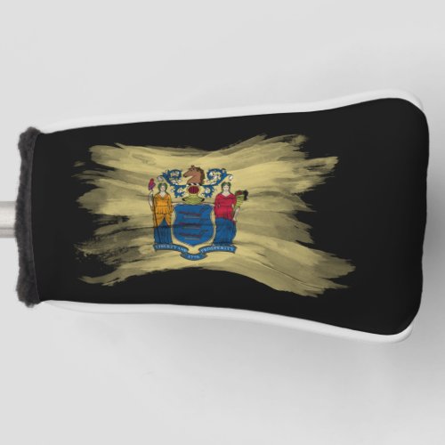 New Jersey state flag brush stroke Golf Head Cover