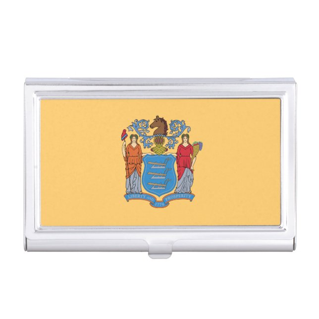 New Jersey State Flag Business Card Case (Front)