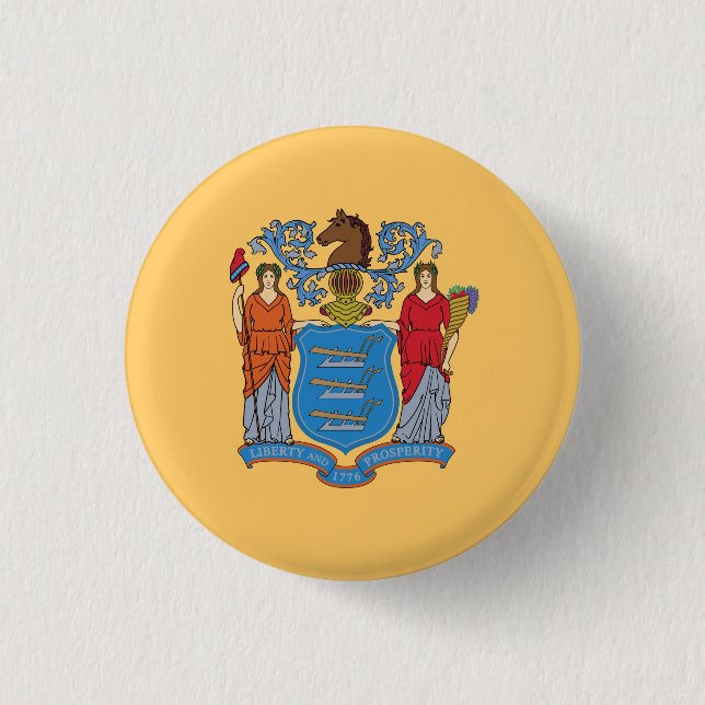 New Jersey State Flag Button (Front)