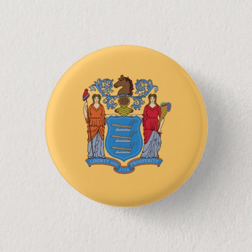 New Jersey State Flag Button