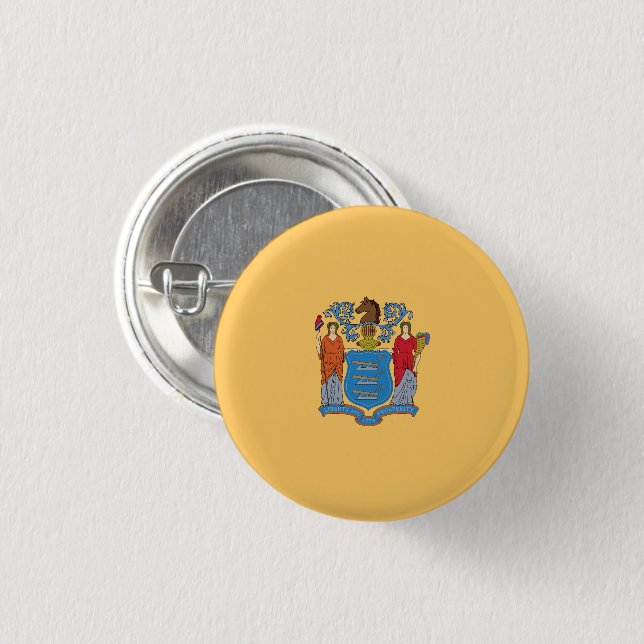 New Jersey State Flag Button (Front & Back)