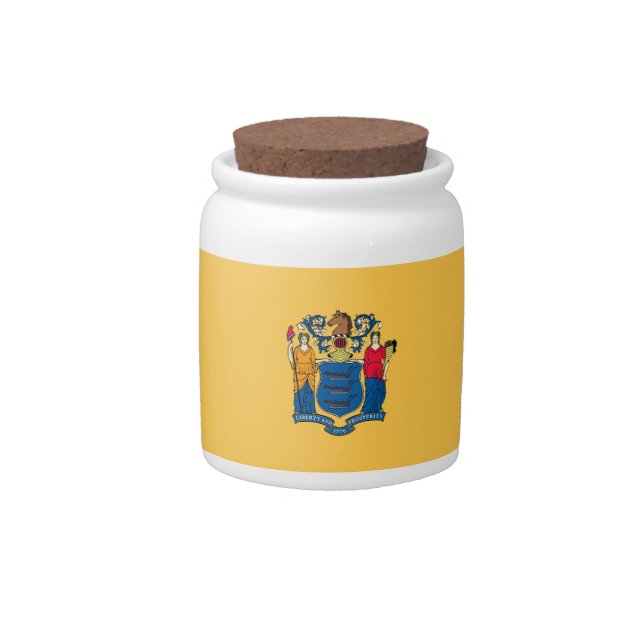 New Jersey State Flag Candy Jar (Front)