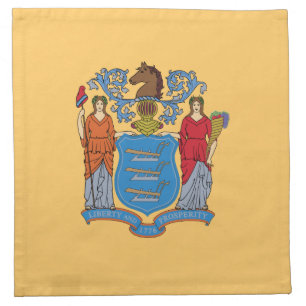 New Jersey State Flag Cloth Napkin