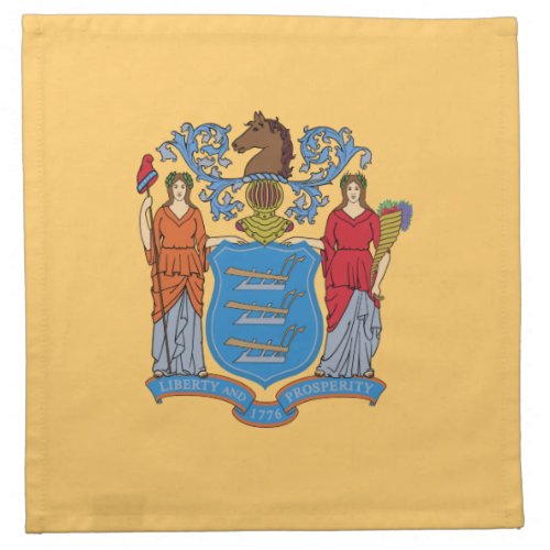 New Jersey State Flag Cloth Napkin