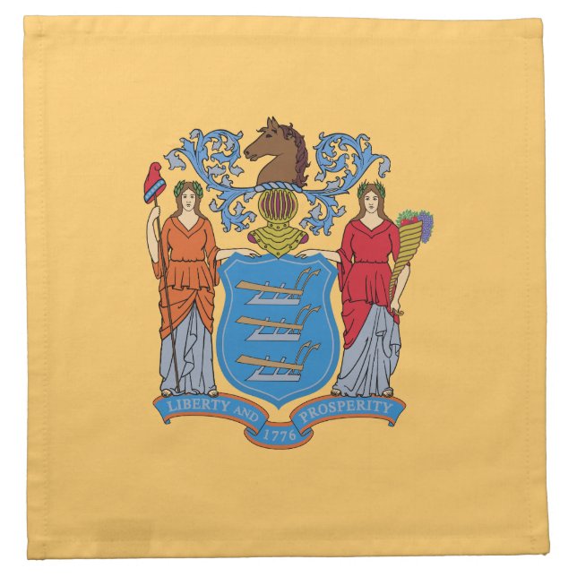 New Jersey State Flag Cloth Napkin (Front)