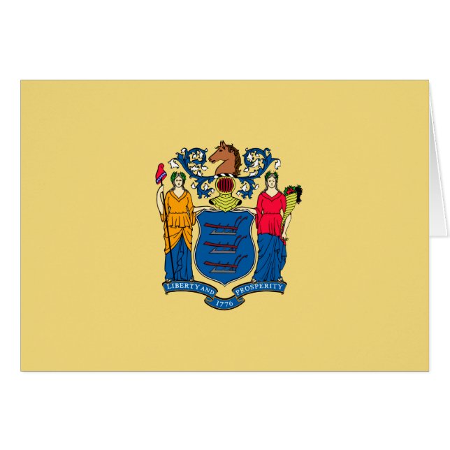 New Jersey State Flag Design Cards (Front Horizontal)